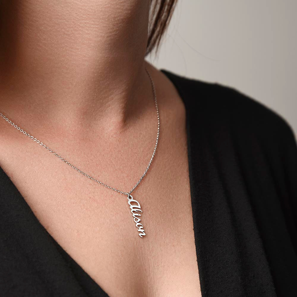 PERSONALIZED VERTICAL NAME NECKLACE