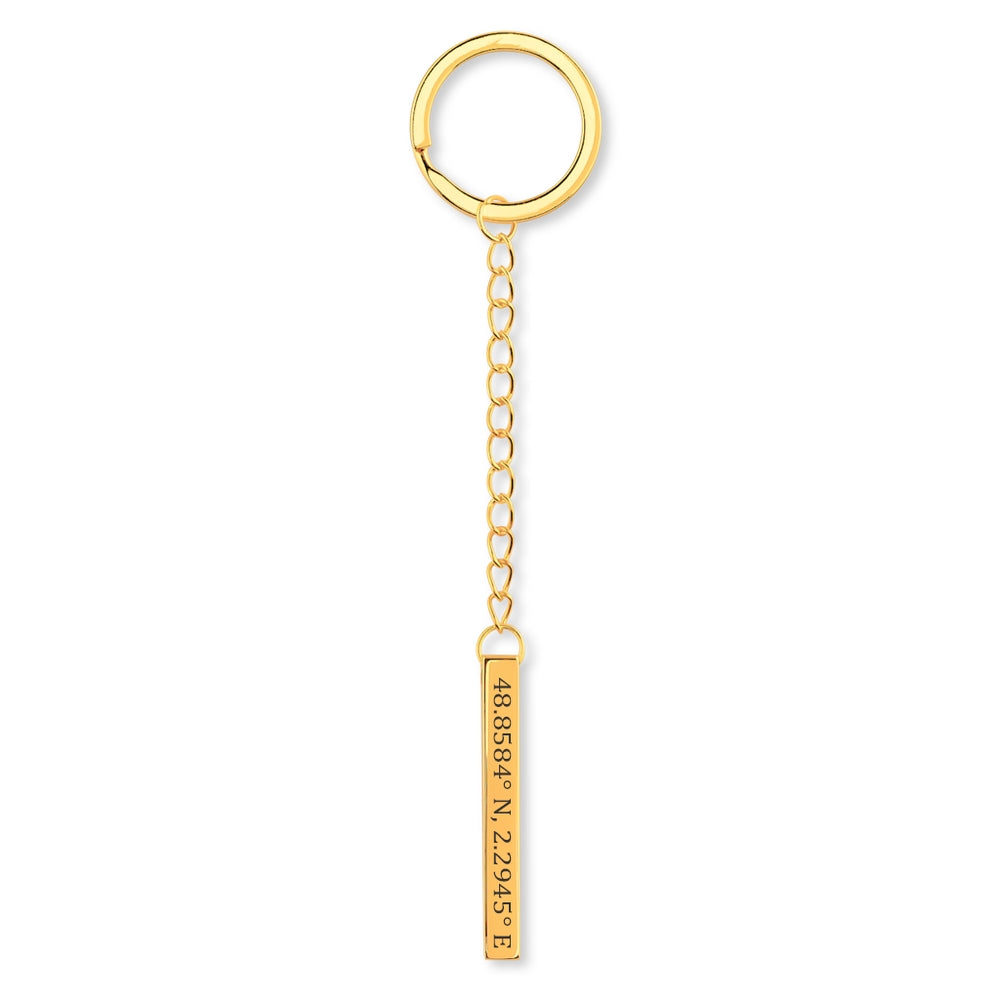 Coordinates Keychain