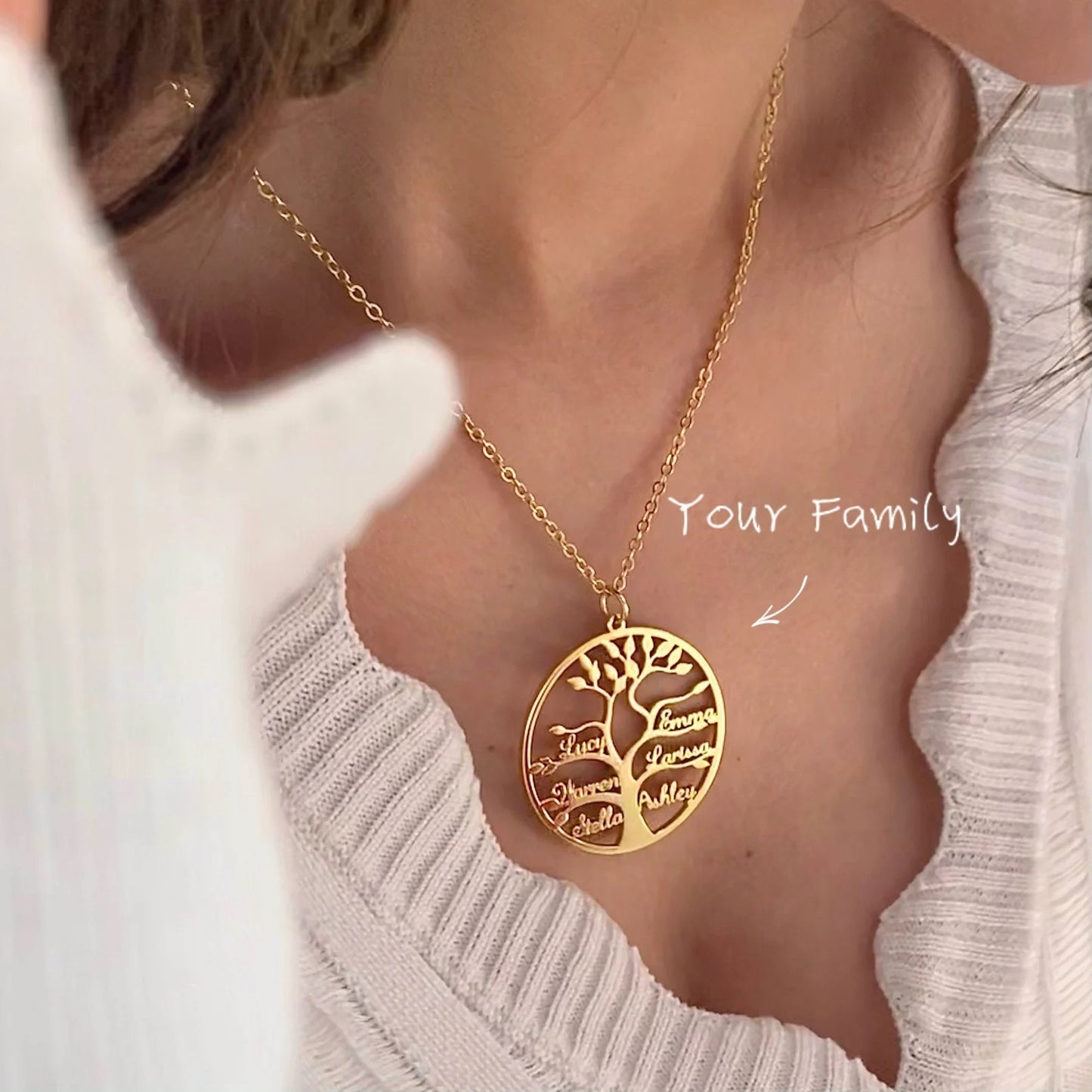 Tree of Life Necklace Personalized with up to 7 Names