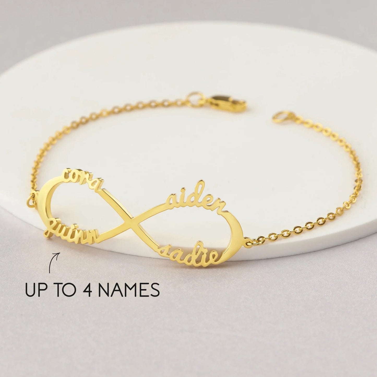 Infinity Bracelet With Up to 4 Names